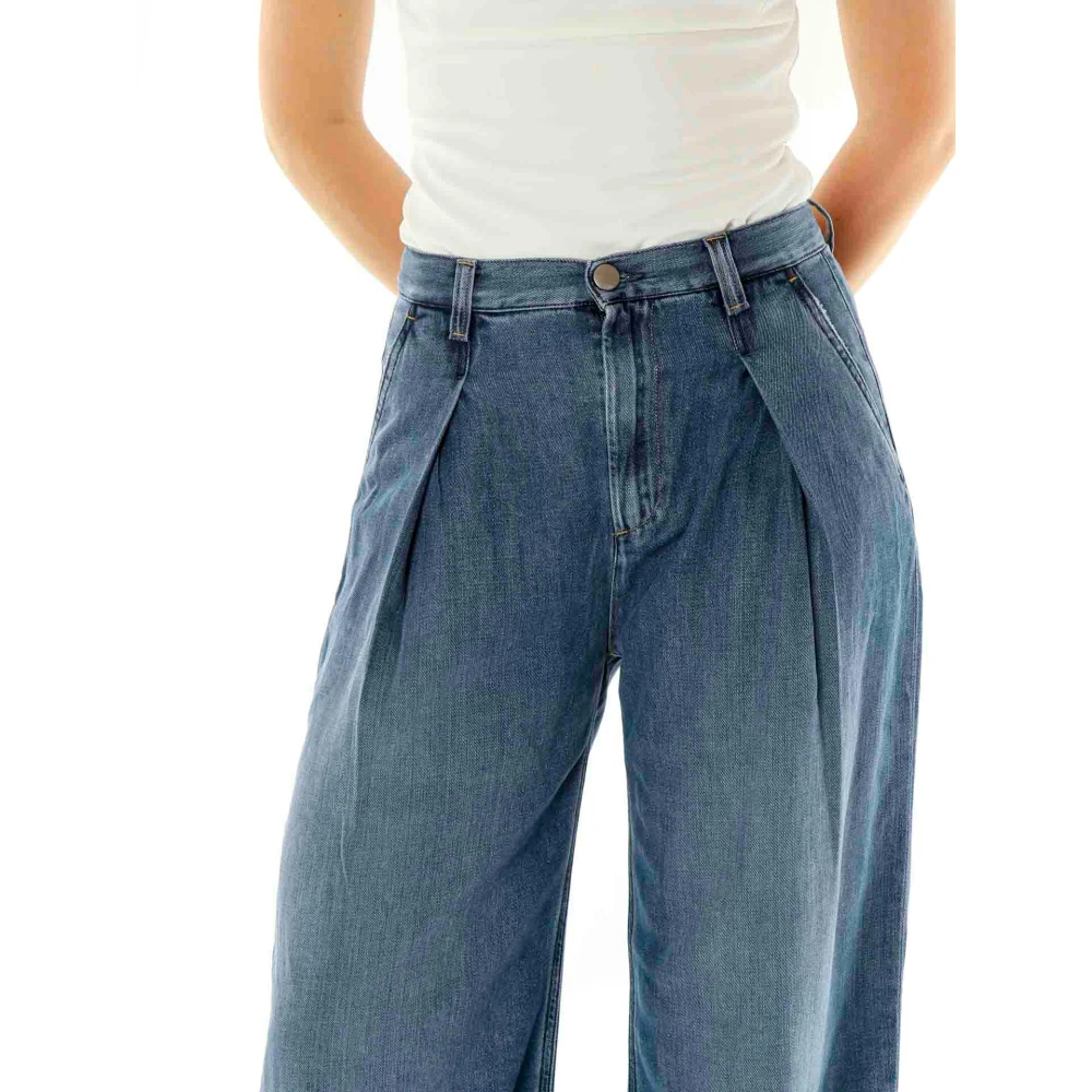 Replay High Waist Relaxed Fit Jeans Blue Dames