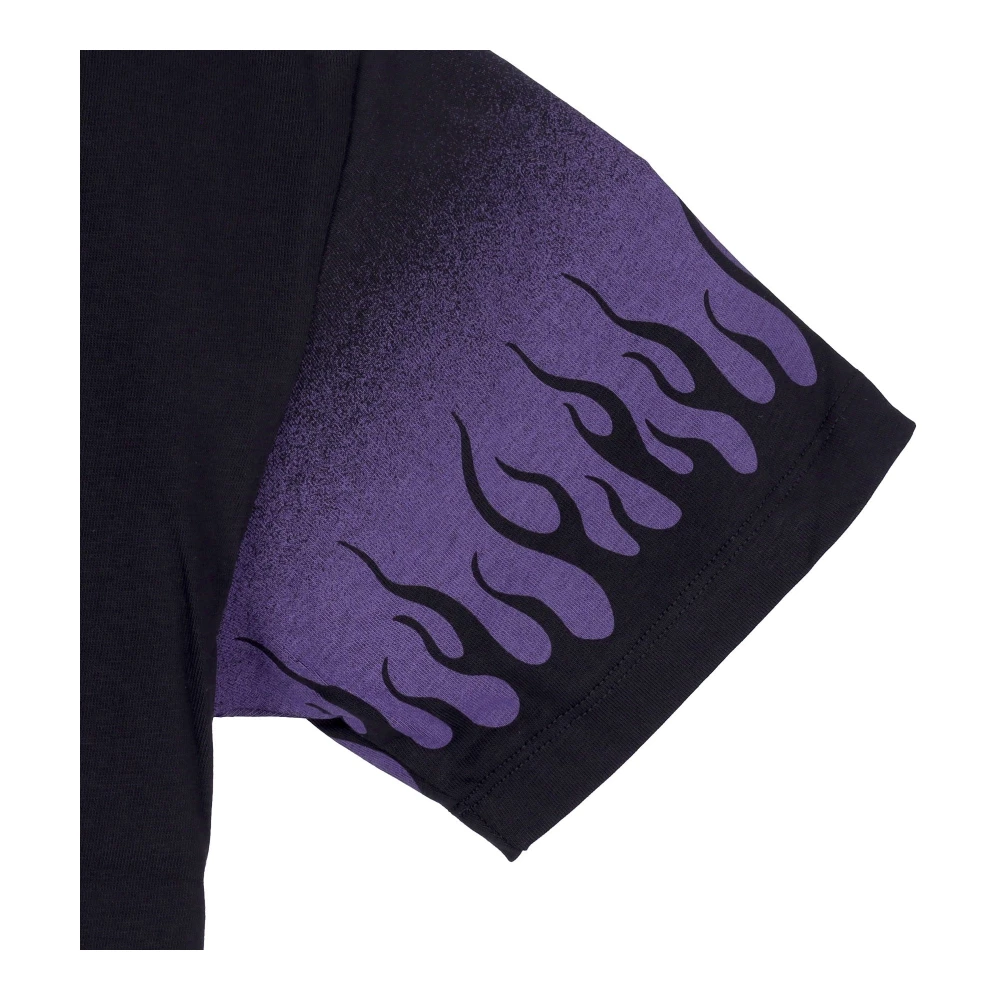 Vision OF Super Flames Logo T-shirt Zwart Paars Black Heren