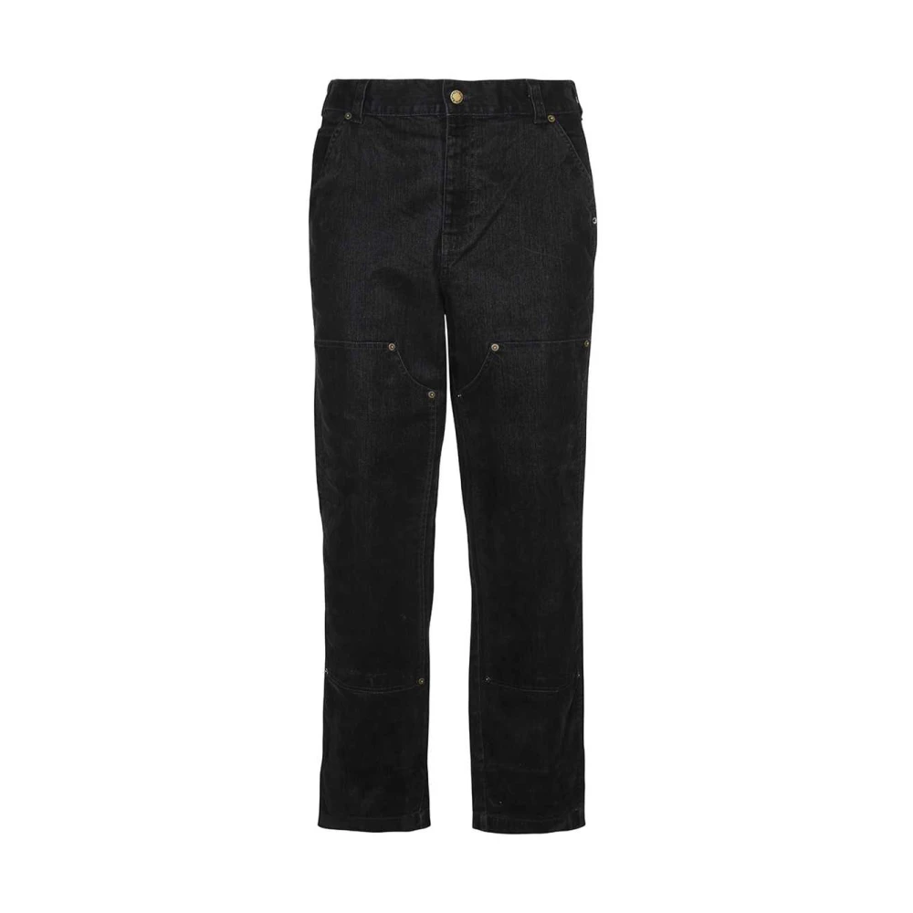 Dickies Denim Katoenen Broek met Goudkleurige Klinknagels Black Heren