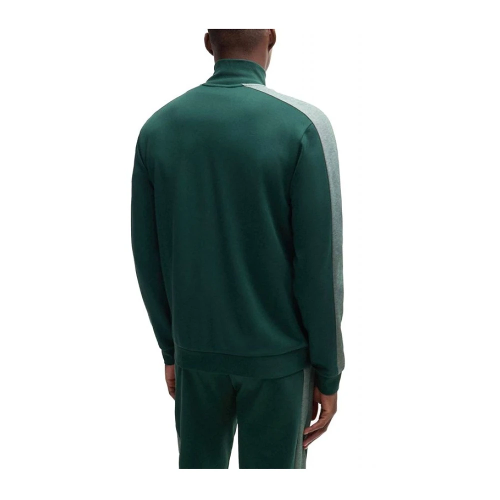 Hugo Boss Groene Zip-Up Sweatshirt Green Heren