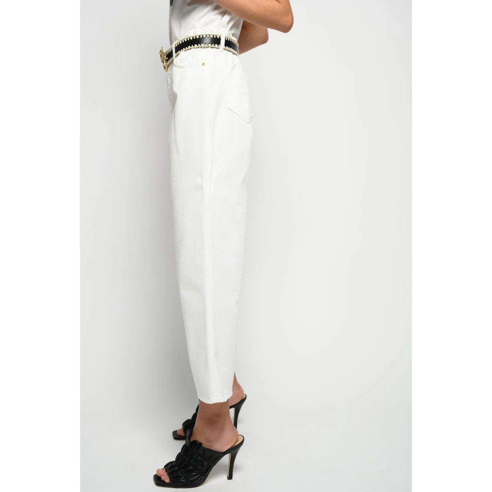 pinko Flexi Maddie Mom-Fit Jeans met elastische taille White Dames