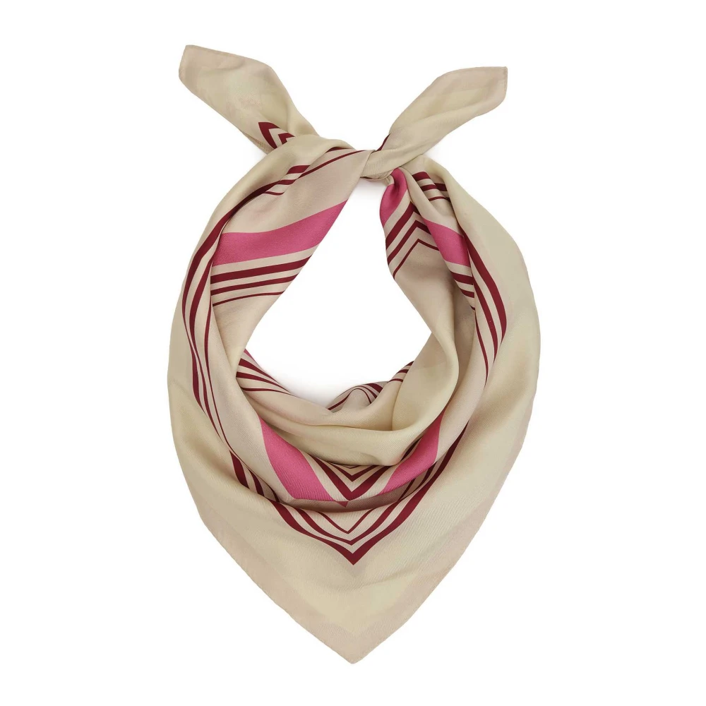 Kazar Beige en roze zijden sjaal Beige Dames