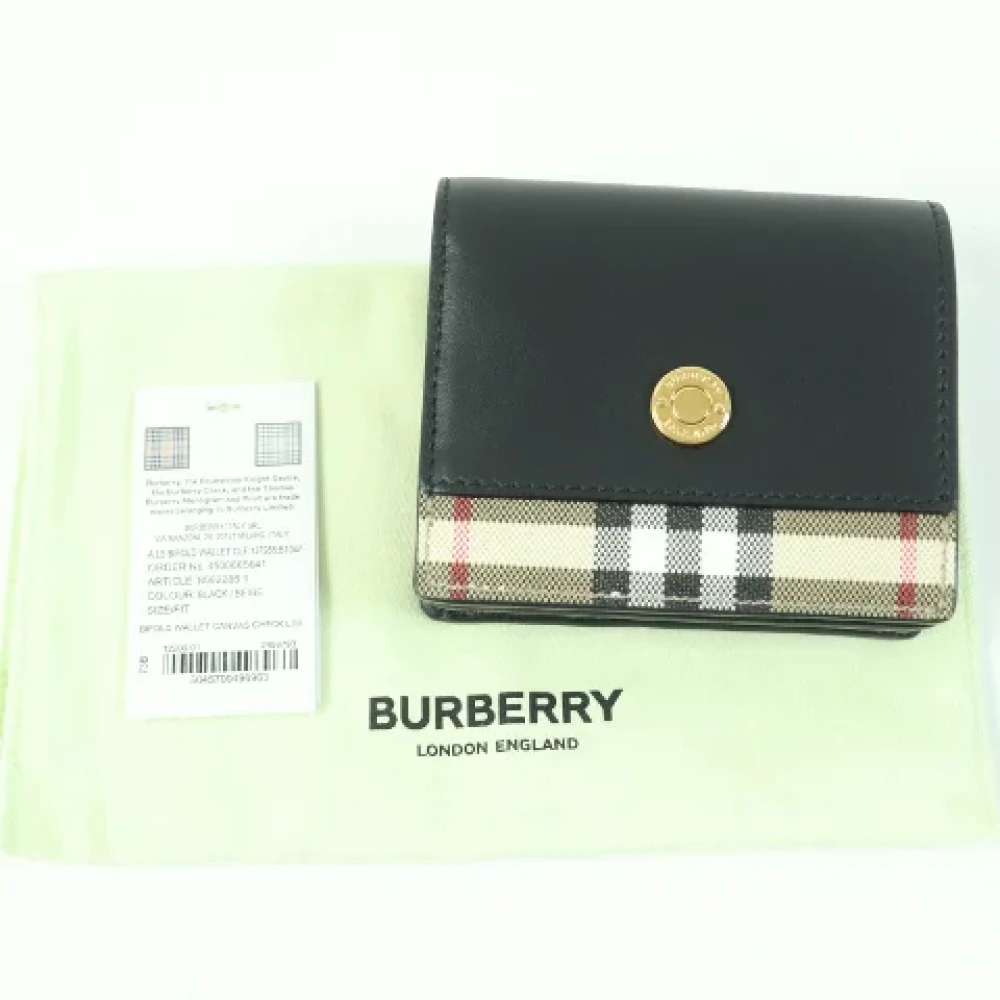 Burberry Vintage Pre-owned Leather wallets Black Dames