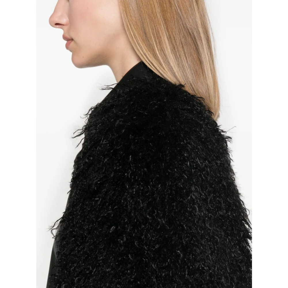 SPORTMAX Stijlvolle Jassen met Baffo 003 Ontwerp Black Dames