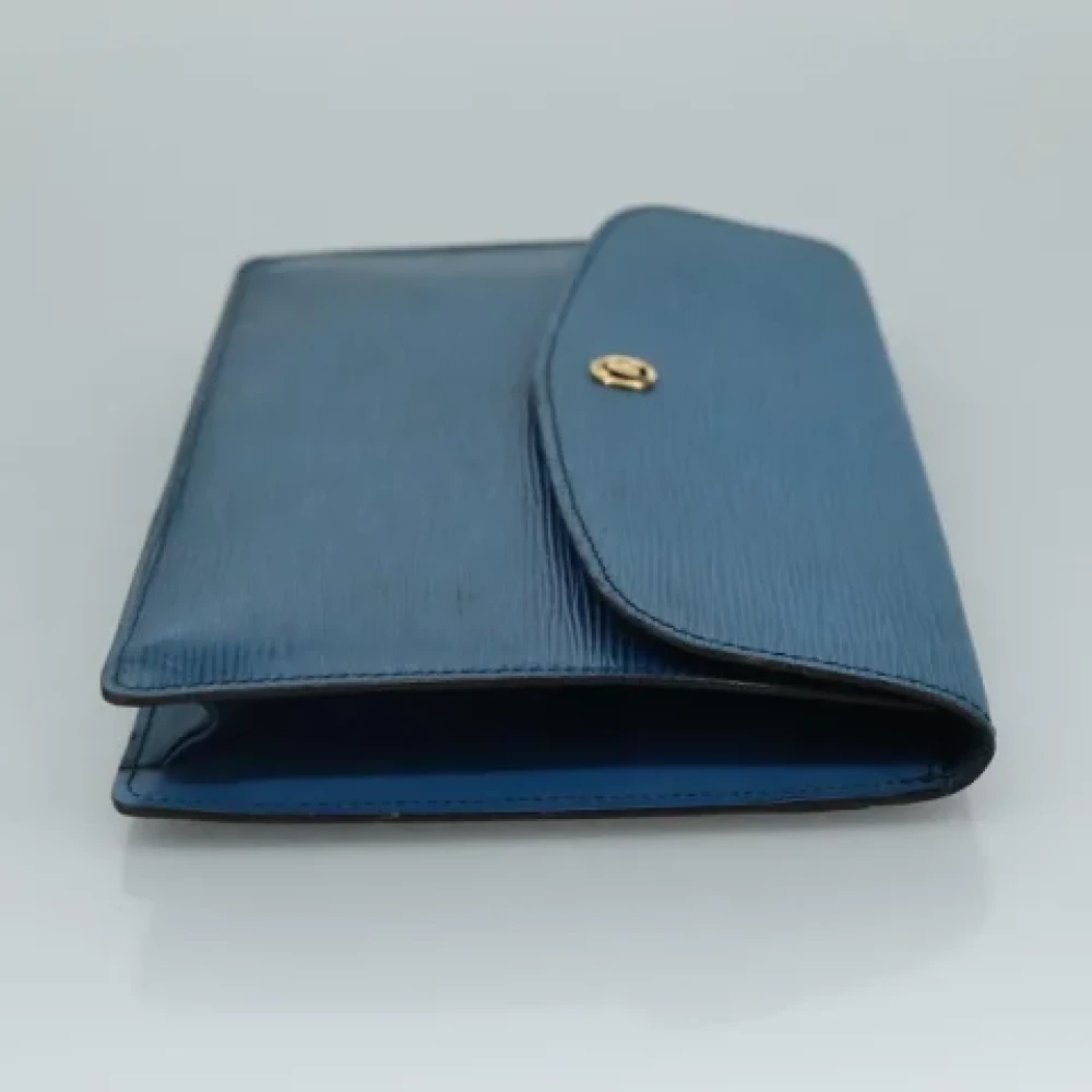 Louis Vuitton Vintage Pre-owned Leather clutches Blue Dames