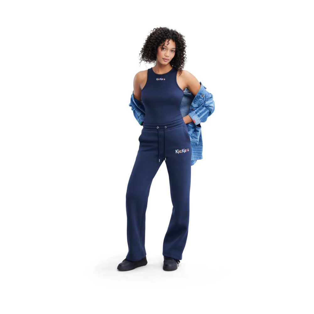 Kickers Arame Lifestyle Katoenen Broek Blue Dames