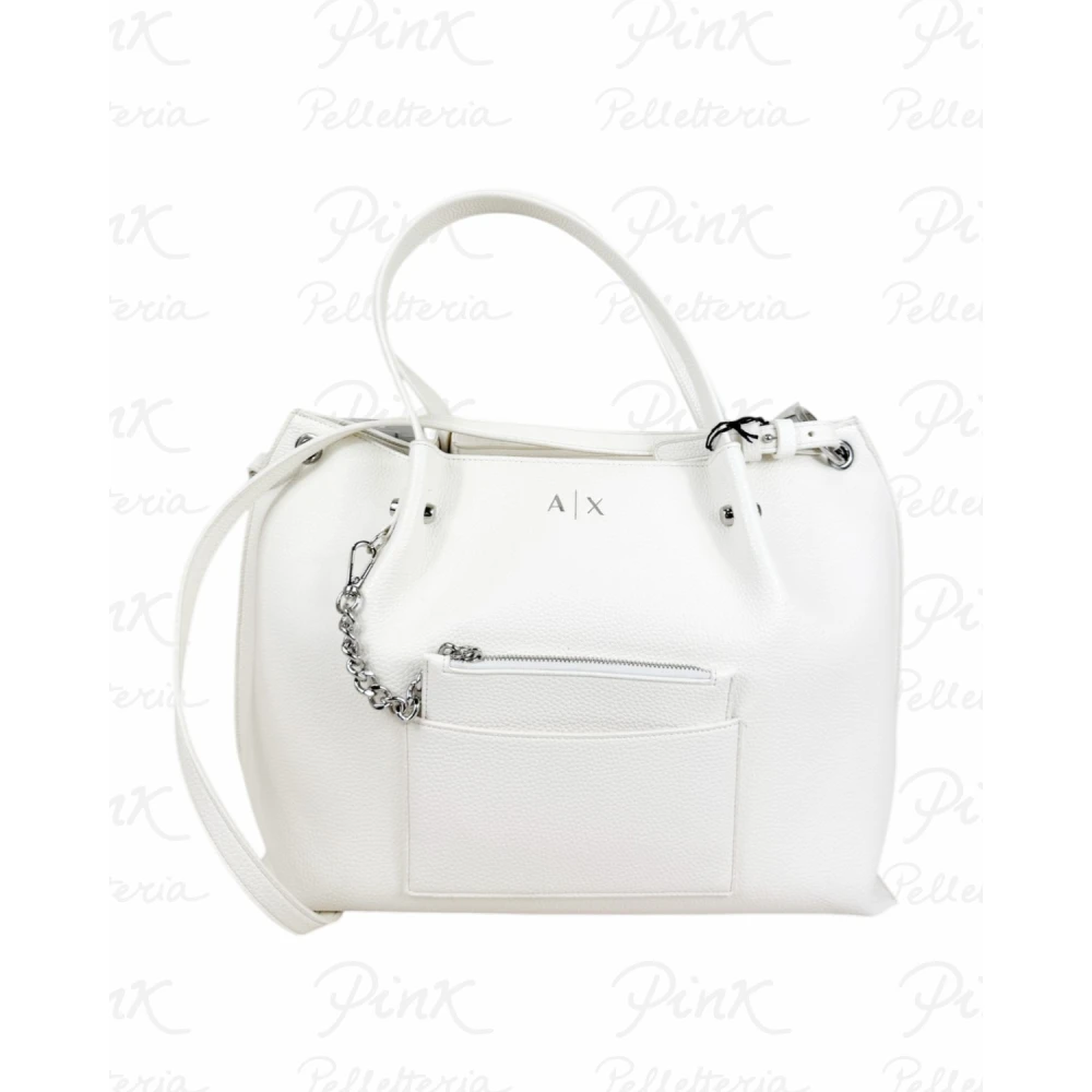 Armani Exchange Femme Blanc Sacs, Taille: One Size Mila Shopping Medium