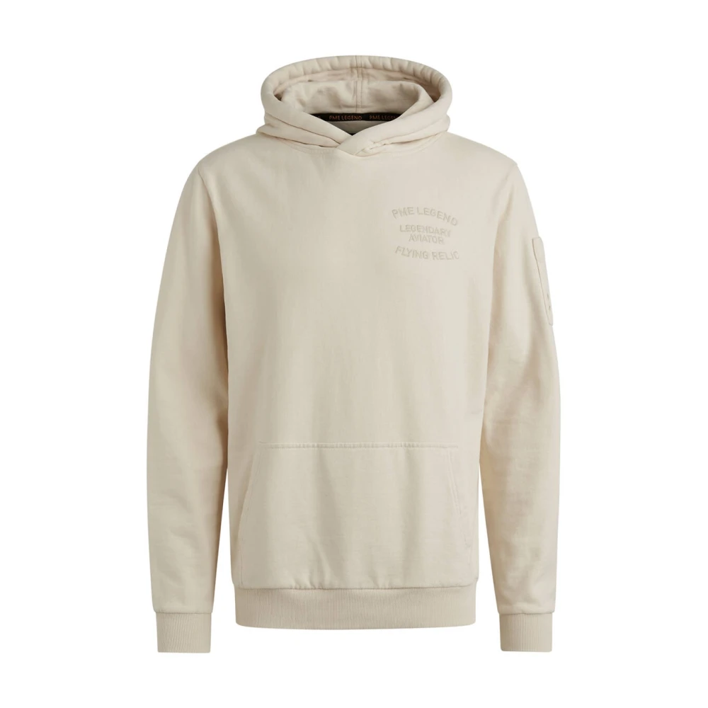 PME Legend Zachte Terry Geborstelde Hoodie Beige Heren