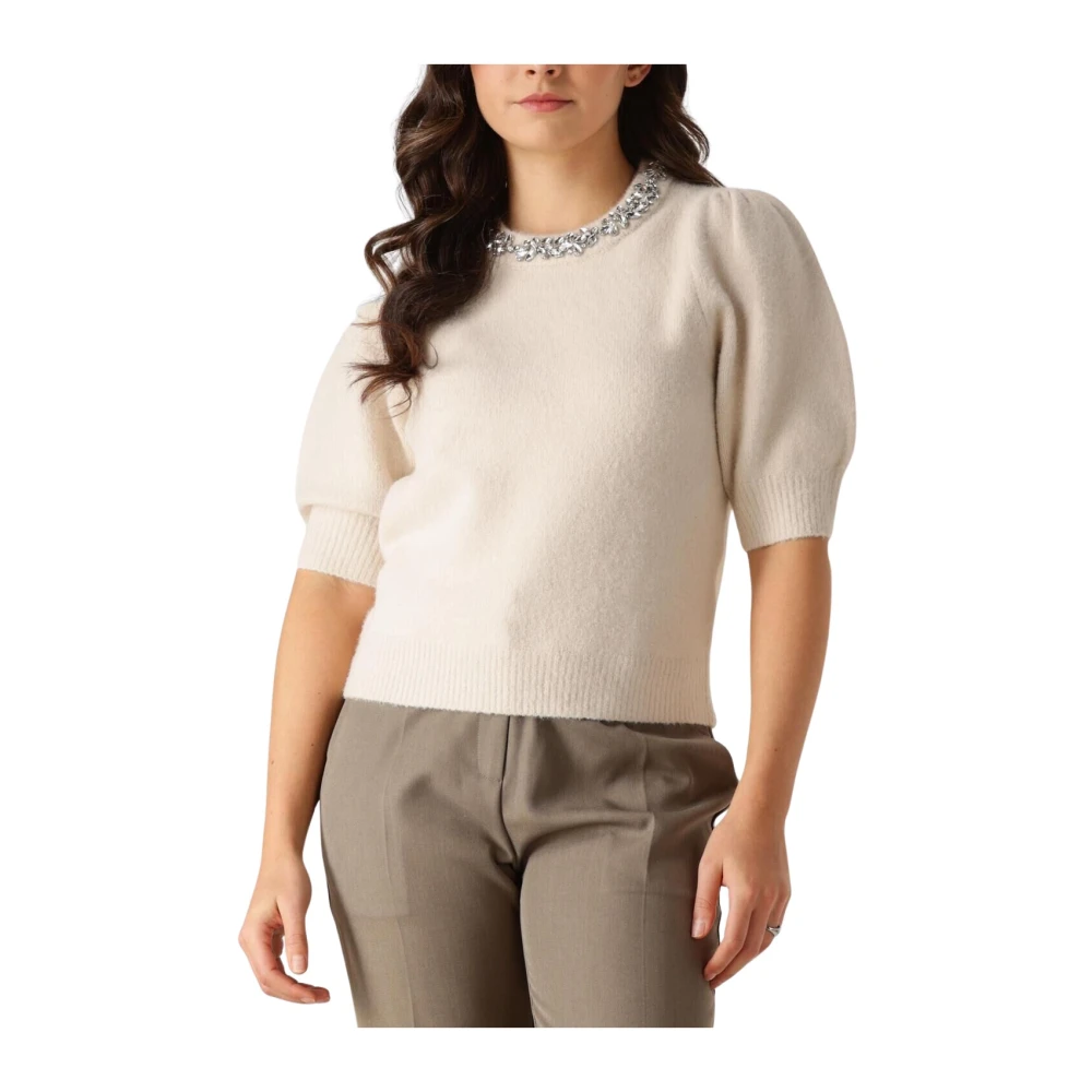 NEO NOIR Stone Gebreide Blouse voor Vrouwen Beige Dames