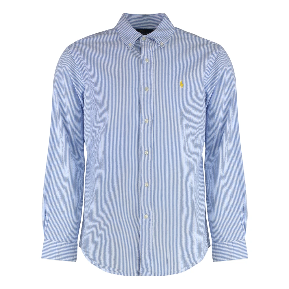 Polo Ralph Lauren Gestreept katoenen overhemd met button-down kraag Blue Heren