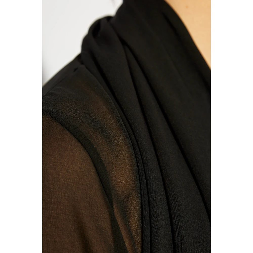 MM6 Maison Margiela Gerimpelde Jurk Black Dames
