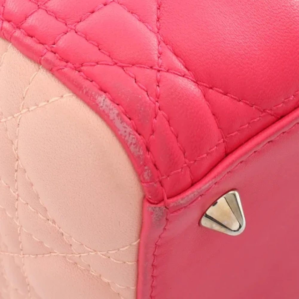 Dior Vintage Pre-owned Leather dior-bags Pink Dames