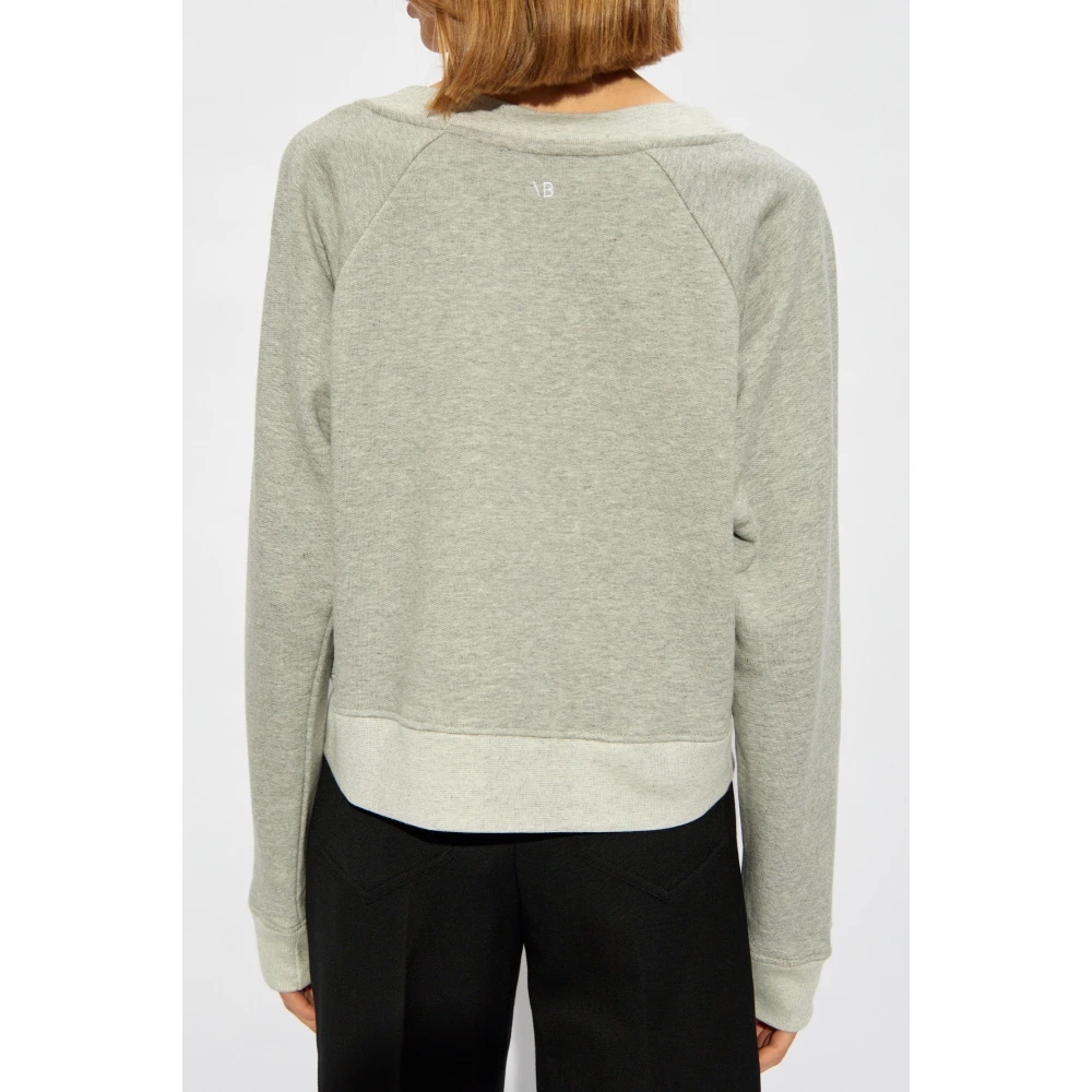 Victoria Beckham Sweatshirt met logo Gray Dames