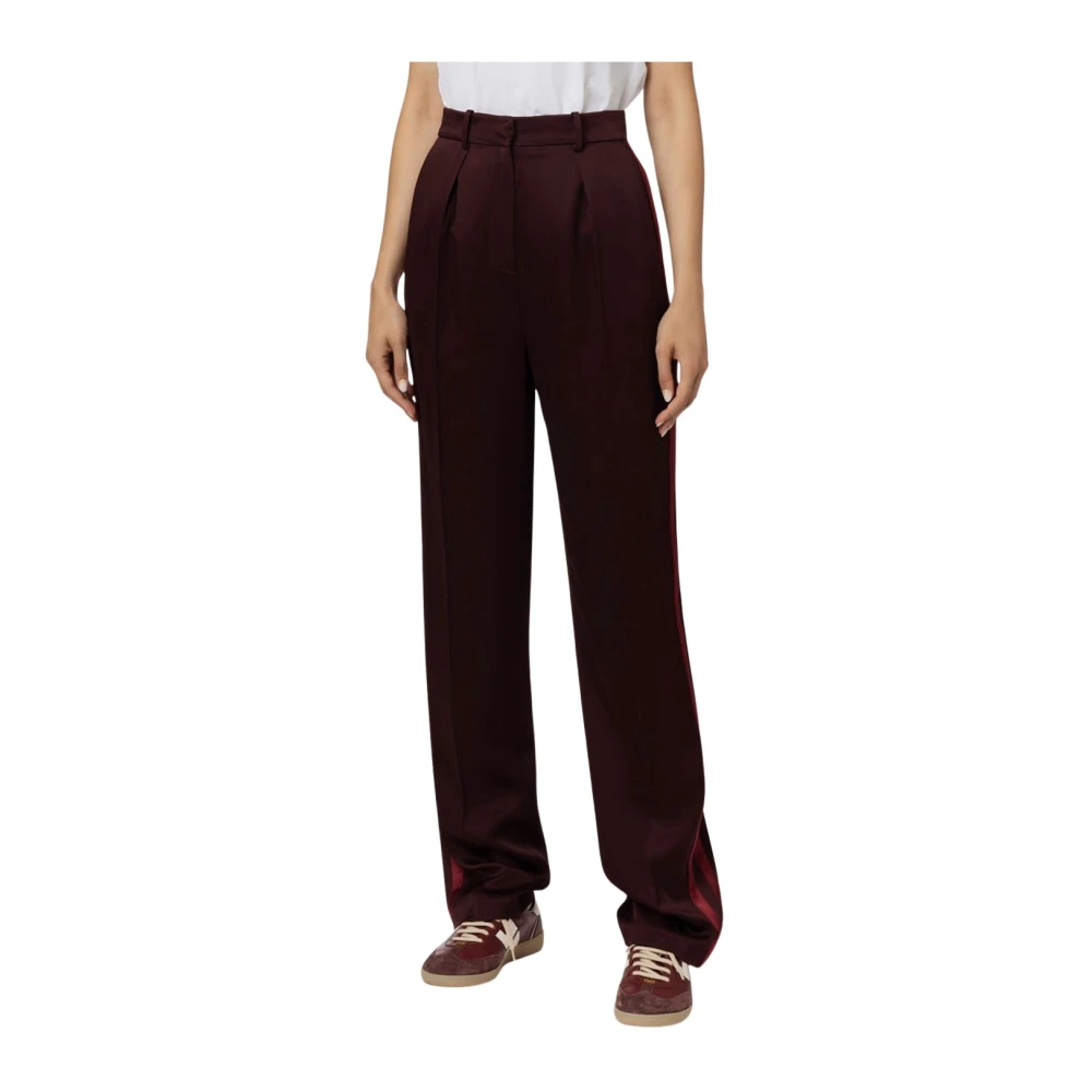 Elisabetta Franchi Bordeaux Broek Red Dames