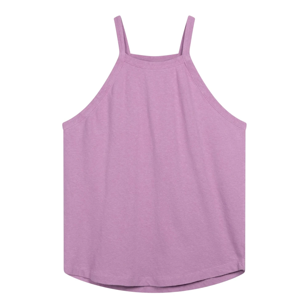 10Days Linnen hemdje met elastische halslijn Purple Dames