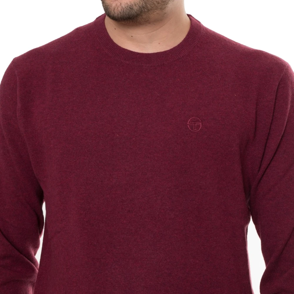 Sergio Tacchini Wollen trui met zichtbaar logo Red Heren