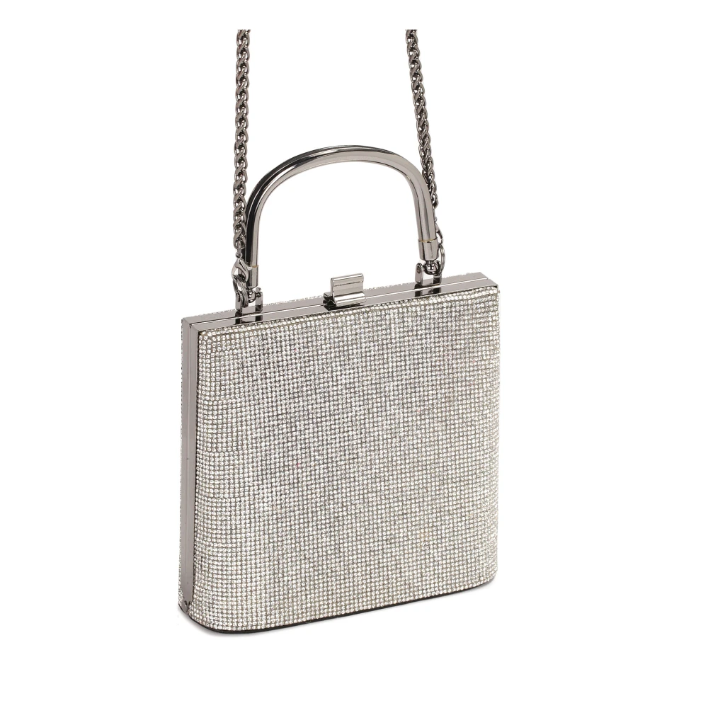 Kazar Kleine elegante tas versierd met cubic zirkonia's Gray Dames