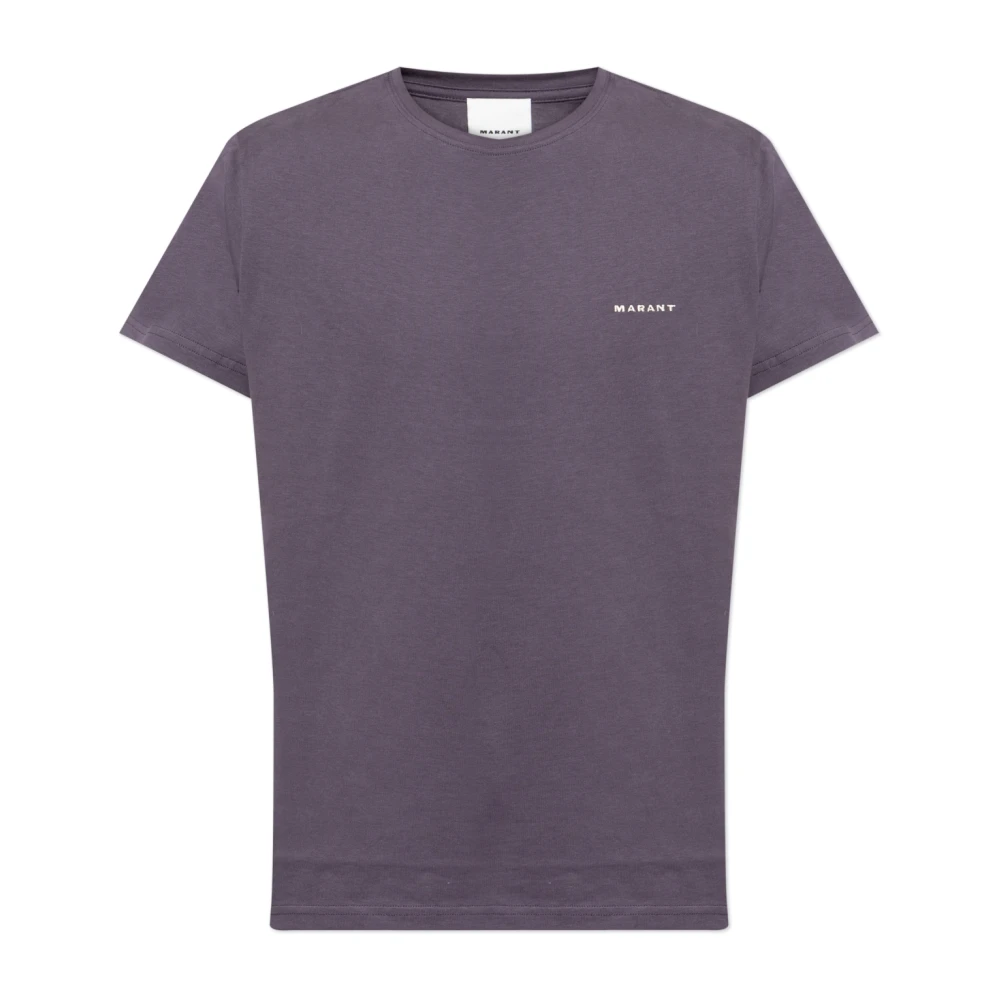 Isabel Marant Herr Lila Toppar L, Bomull, T-Shirt Zafferh