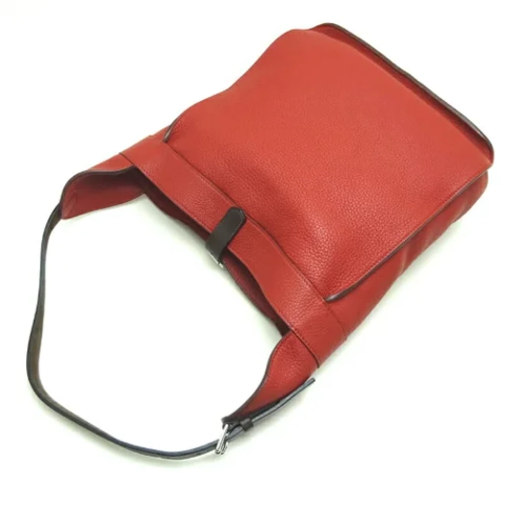 Hermès Vintage Pre-owned Leather shoulder-bags Red Dames