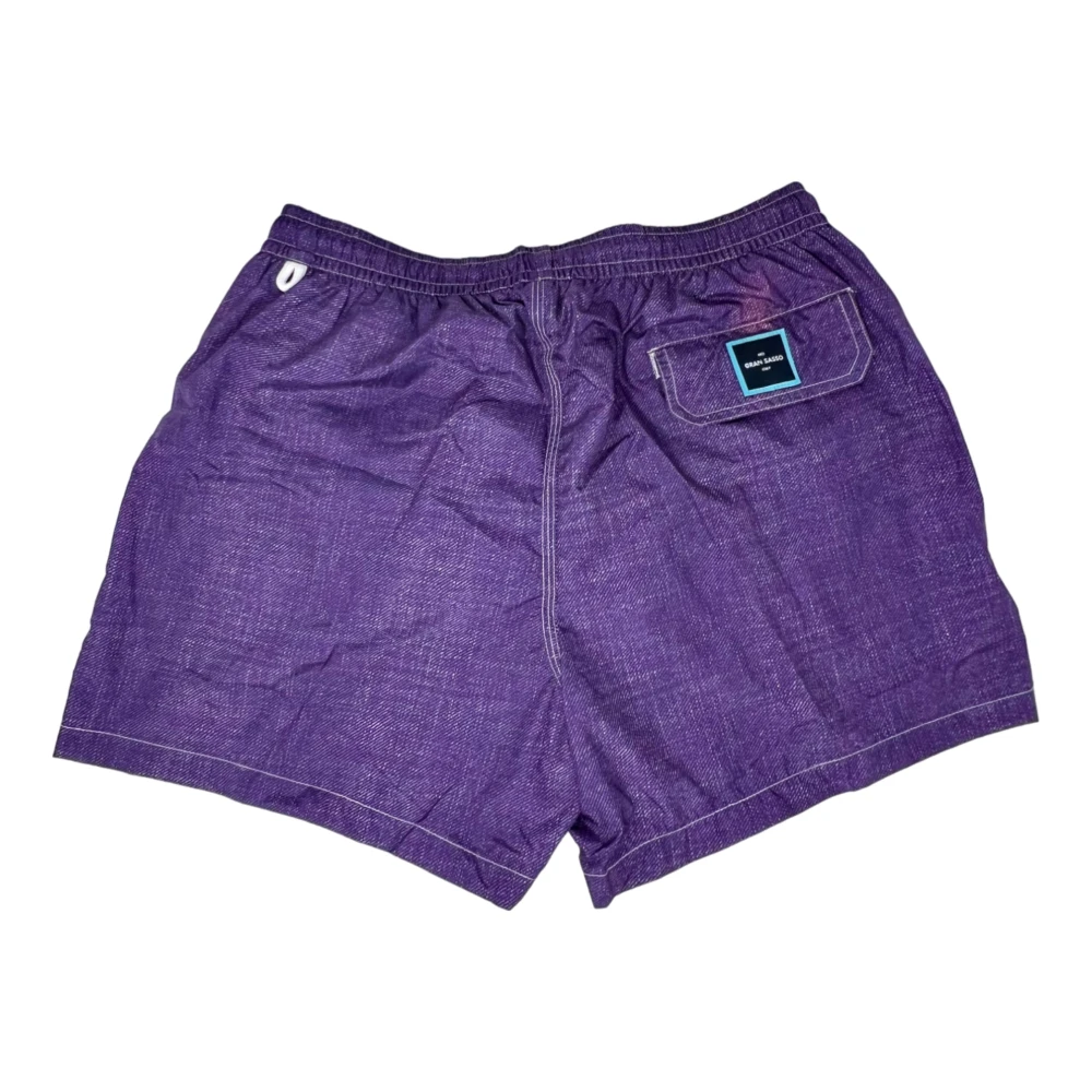 Gran Sasso Paarse Strand Shorts Lichtgewicht Snel Droog Purple Heren