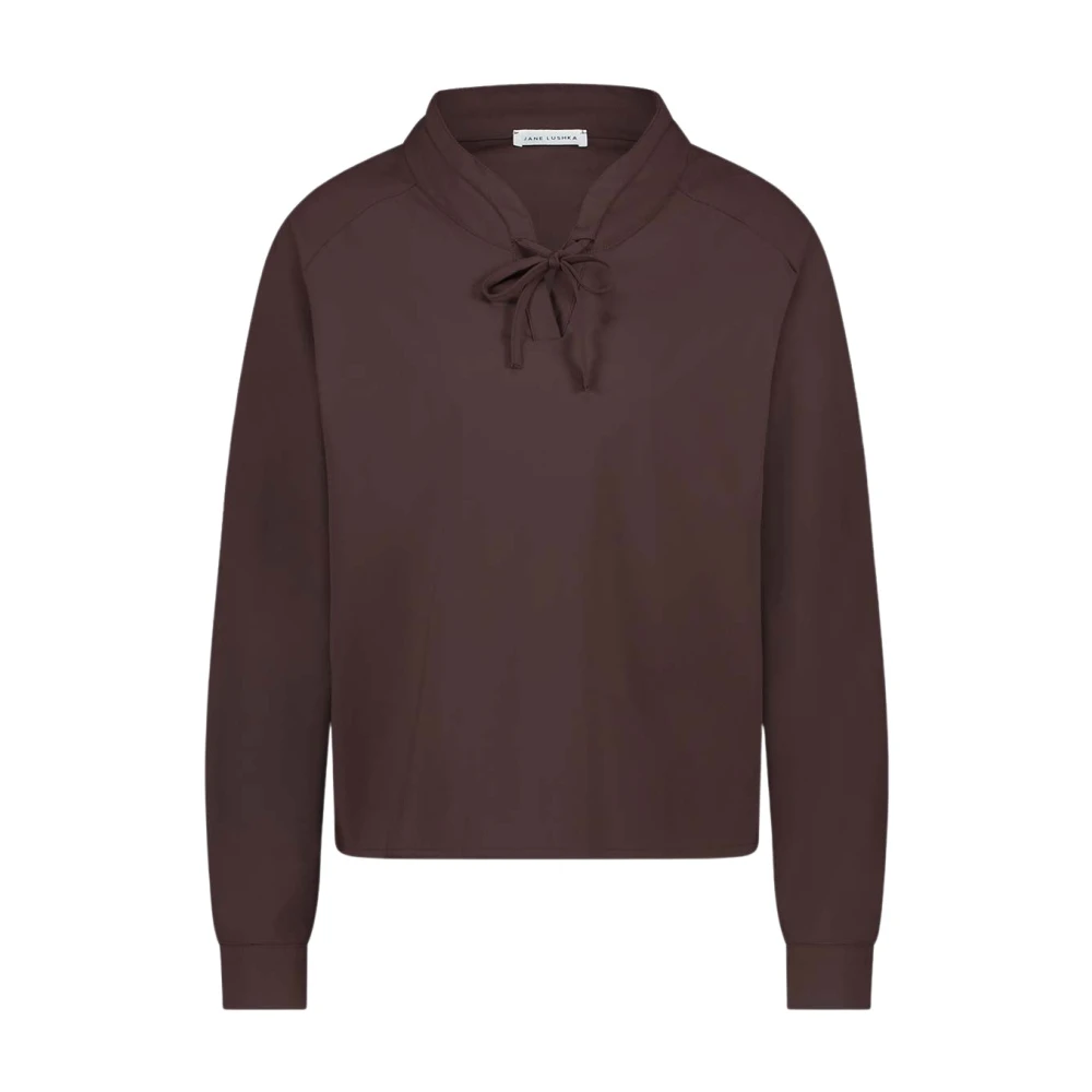 Jane Lushka Dora Top Technical Jersey Brown Dames