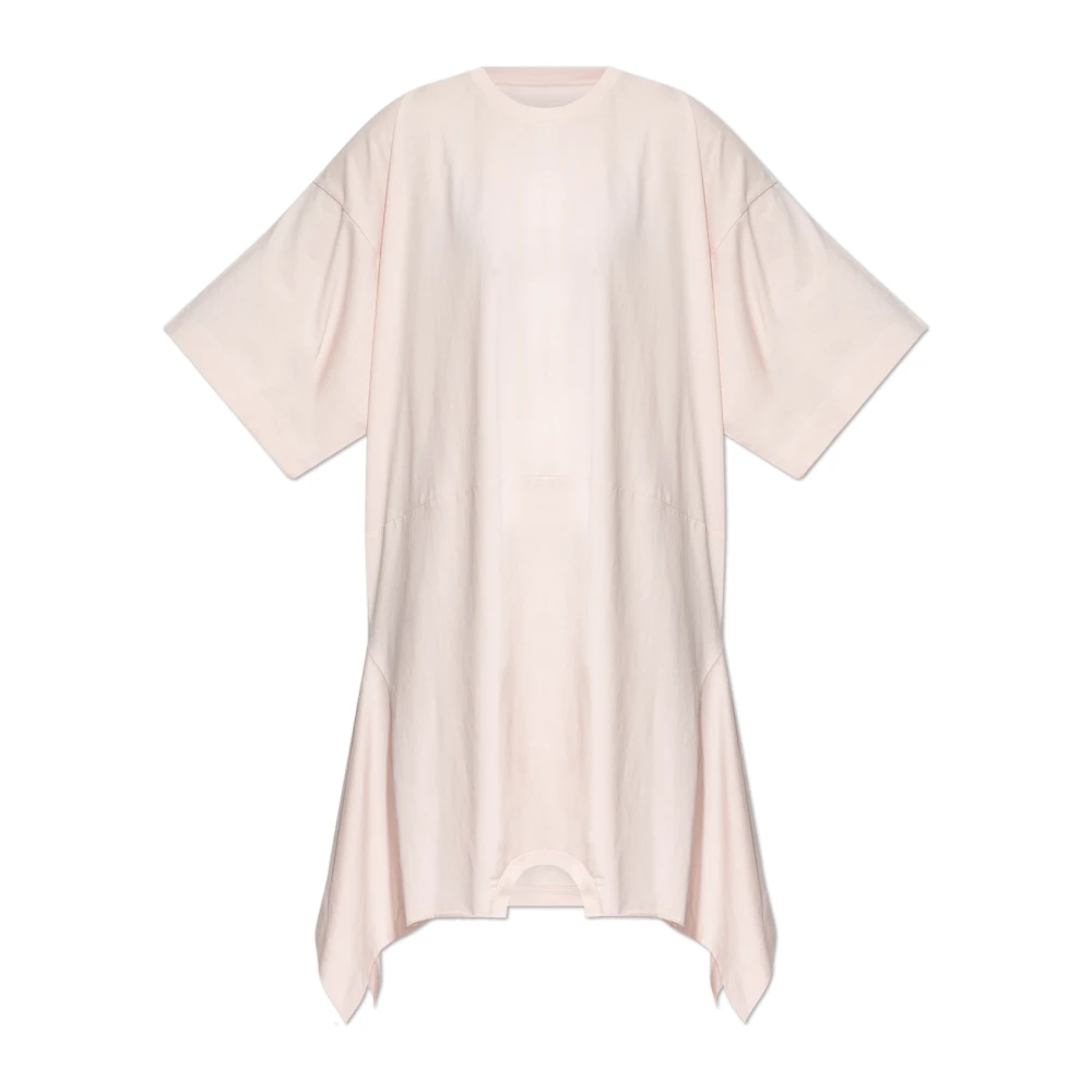 Mm6 Maison Margiela Women's Pink Short Dresses, S, Asymmetrical Cut Dress