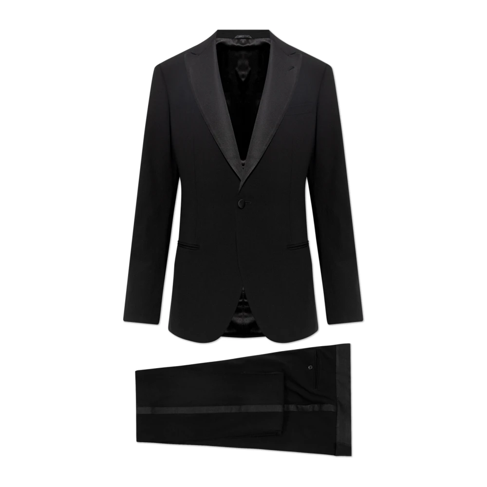Giorgio Armani Hombre Negro Trajes, Talla: M