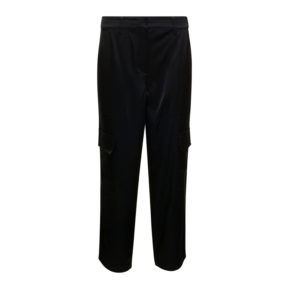 Michael Kors Satijnen Cargo Broek Black Dames