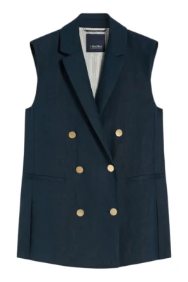 Linen Basketweave Gilet