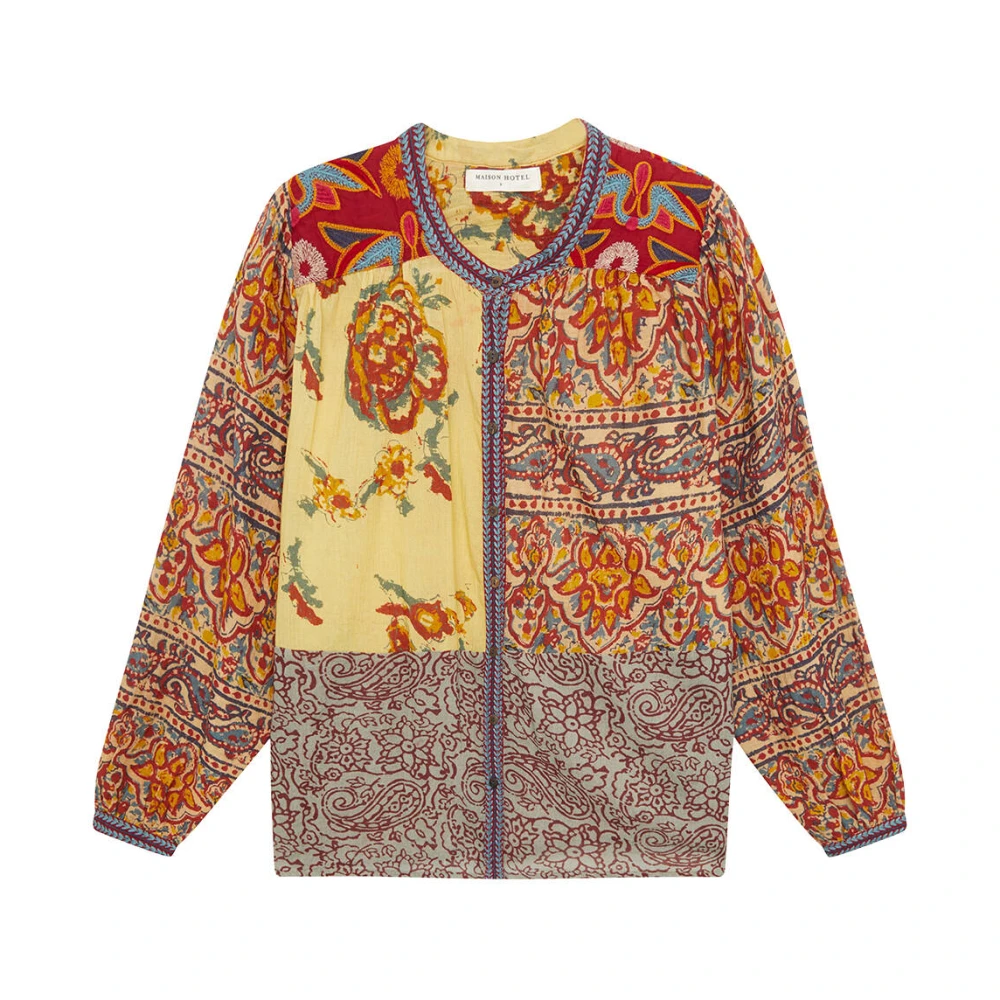 Maison Hotel Leandra Lange Mouw Blouse Multicolor Dames