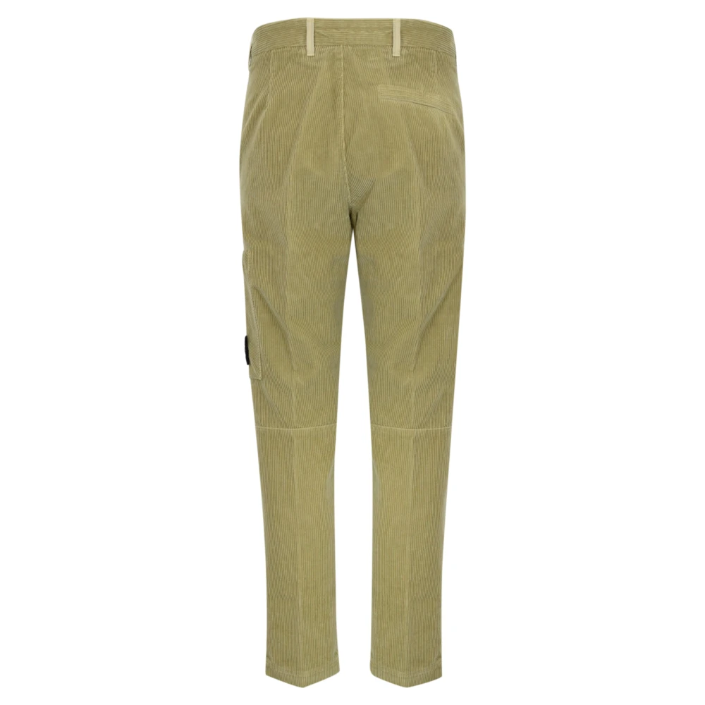 Stone Island Biologische katoenen ribfluwelen broek Green Heren