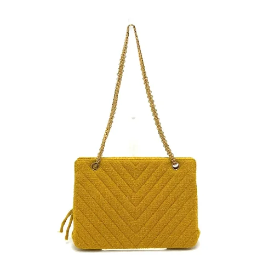Chanel Vintage Pre-owned Fabric chanel-bags Yellow Dames