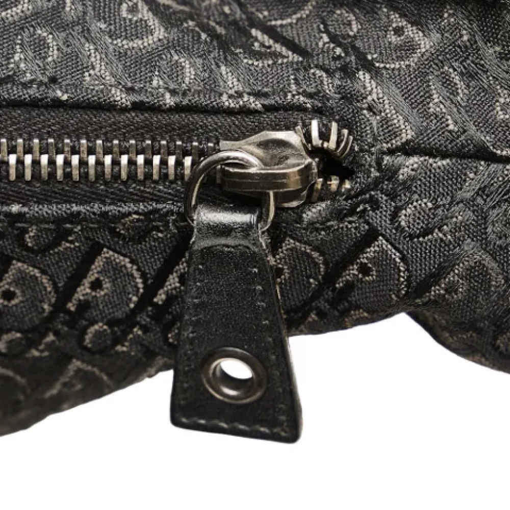 Dior Vintage Pre-owned Canvas shoulder-bags Black Dames