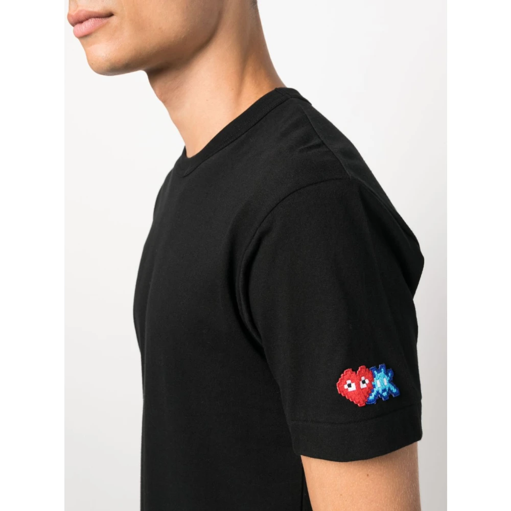 Comme des Garçons Play Zwarte Pixel Logo T-shirt Black Heren