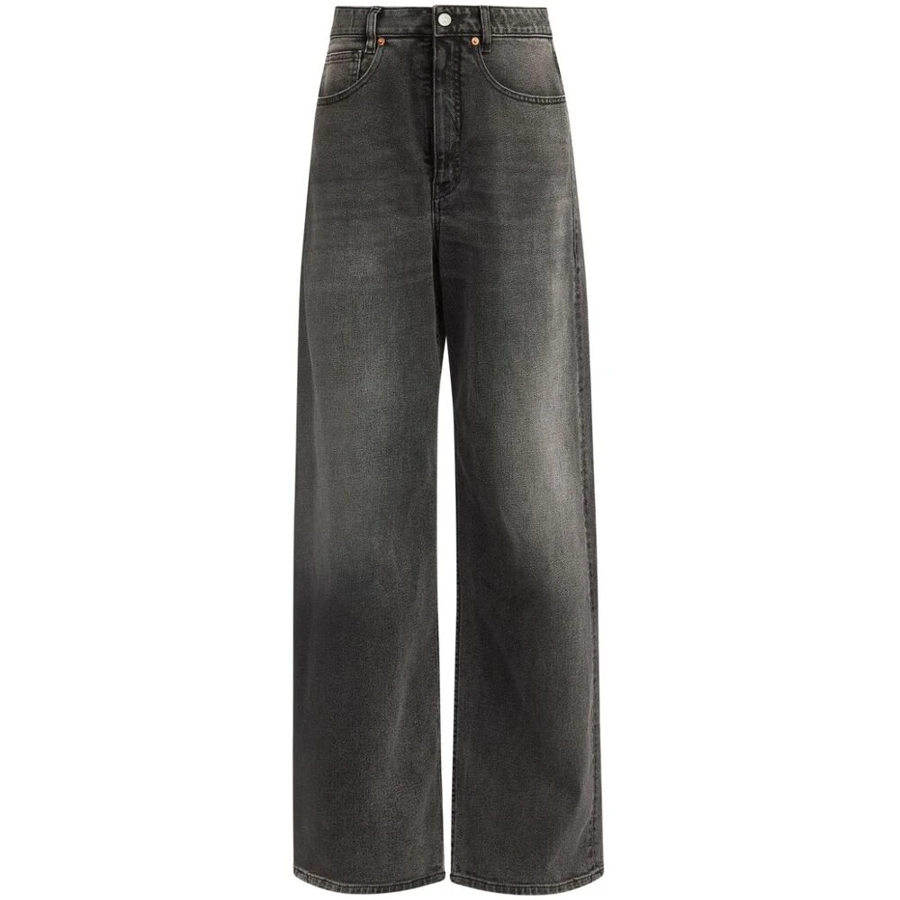 MM6 Maison Margiela Grijze Denim Asymmetrische Jeans Gray Dames