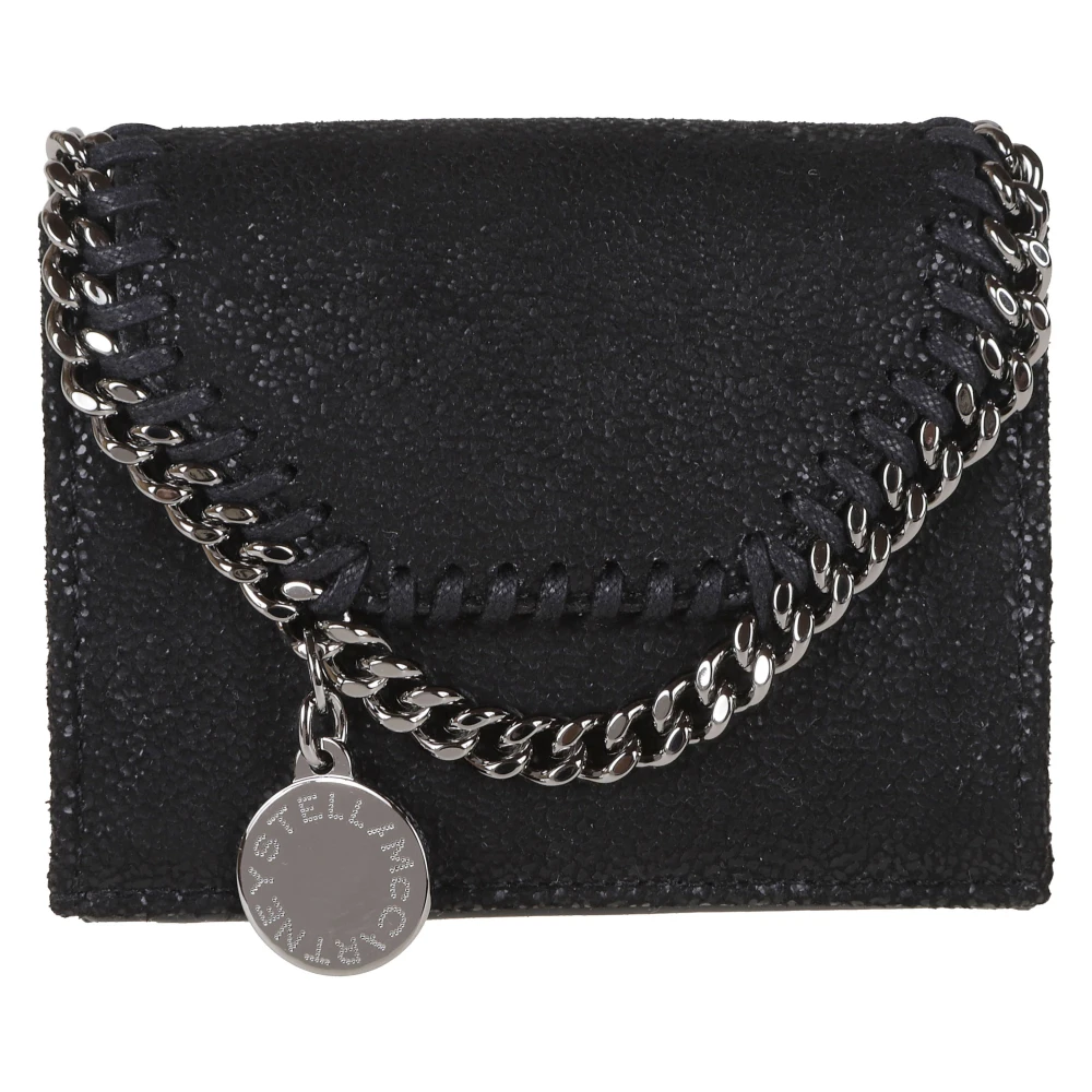 Stella Mccartney Women's Black Wallets & Cardholders, One Size, Falabella Tri-Fold Wallet