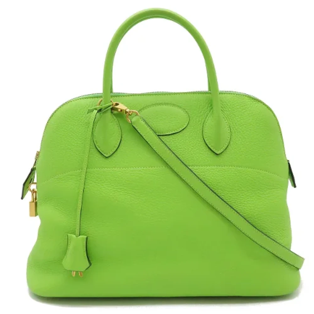 Hermès Vintage Pre-owned Leather handbags Green Dames