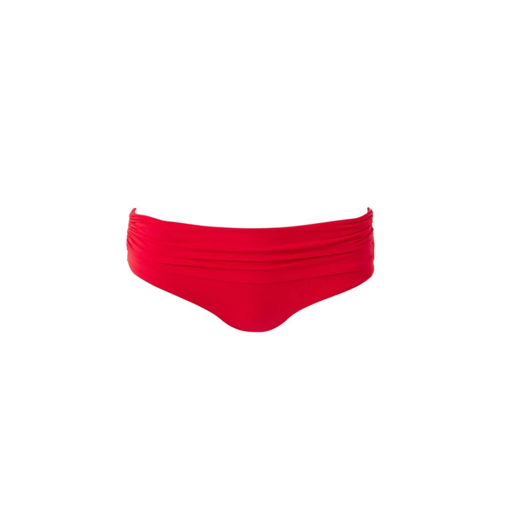 Melissa Odabash Rode Gerimpelde Bikinibroekjes Red Dames