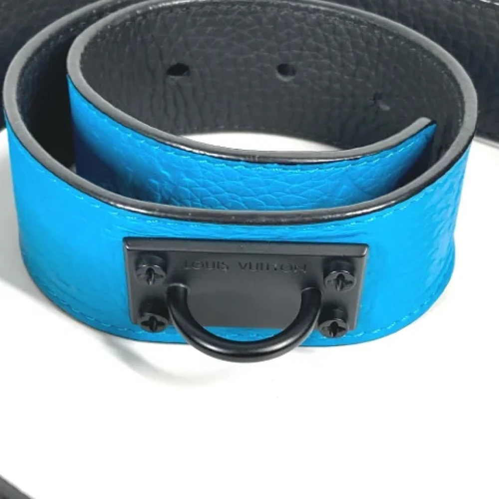 Louis Vuitton Vintage Pre-owned Leather belts Blue Dames