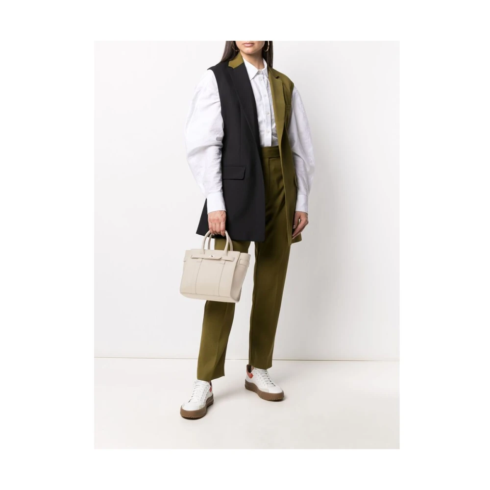 Mulberry Krijtwitte leren schoudertas Beige Dames