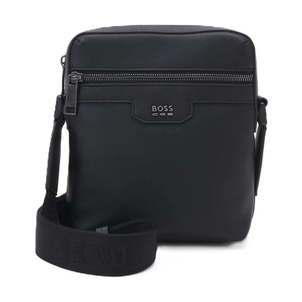 Born With Appetite Svart Eco Läder Crossbody Väska - Jareth Black, Herr