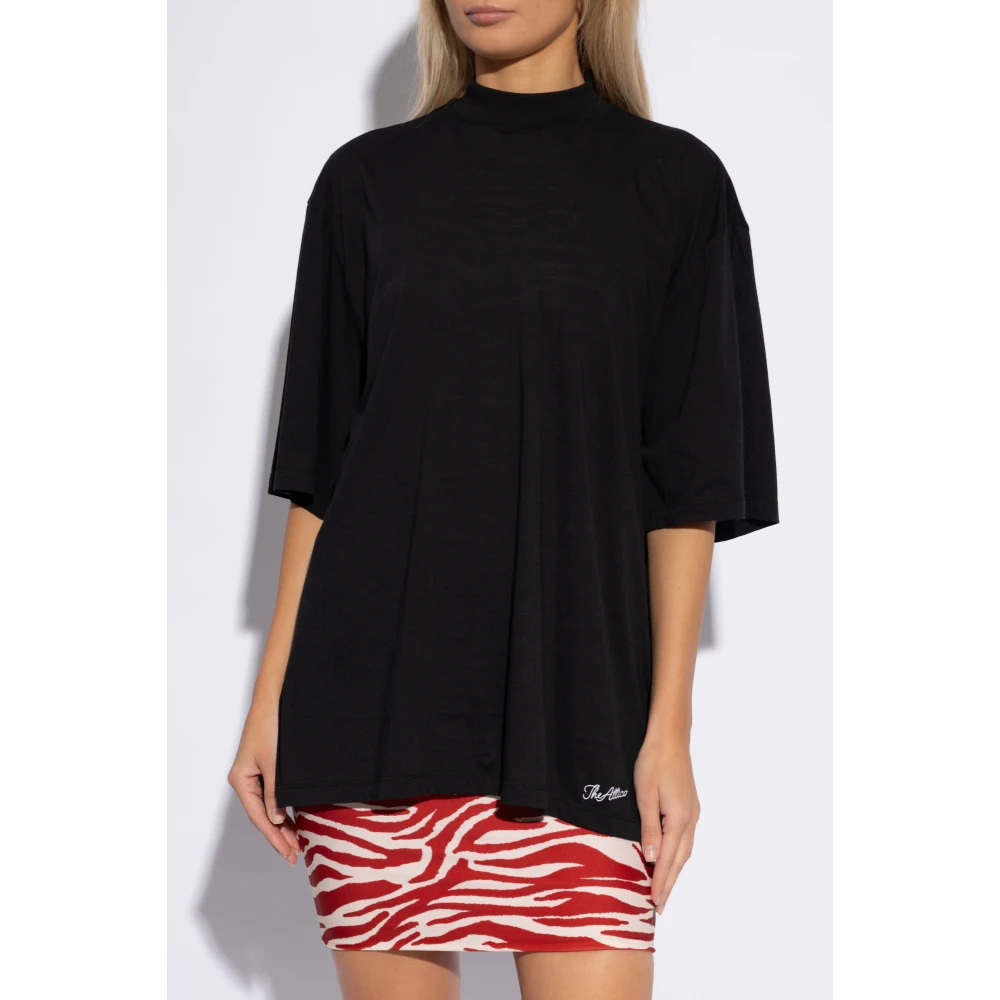 The Attico Join Us At The Beach collectie oversized T-shirt Black Dames