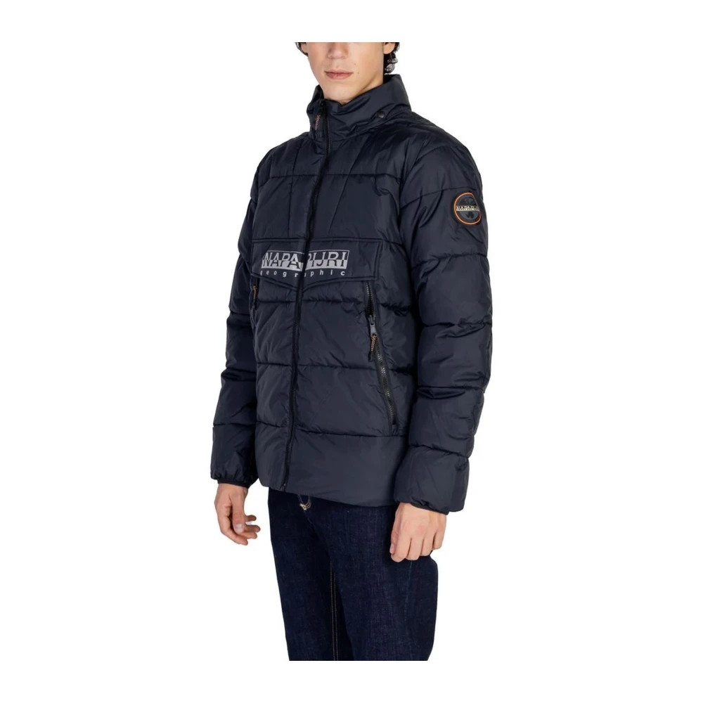 Napapijri Klassieke Fit Zwarte Polyesterjas Black Heren