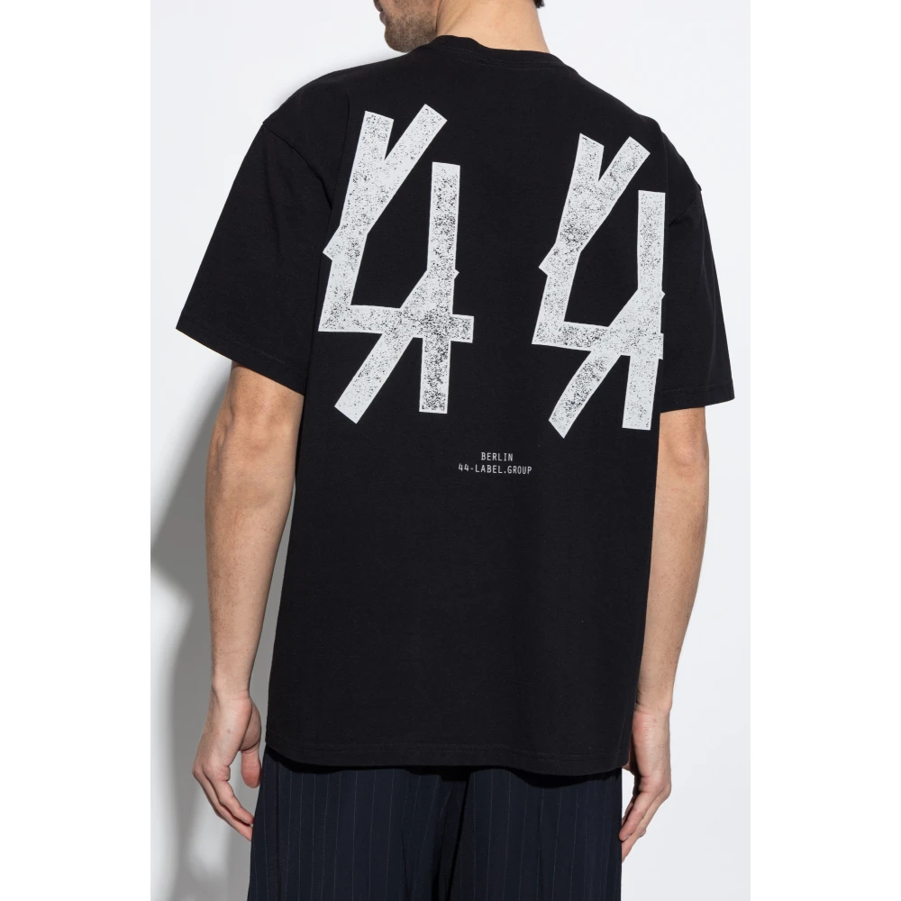 44 Label Group T-shirt met ronde hals Black Heren