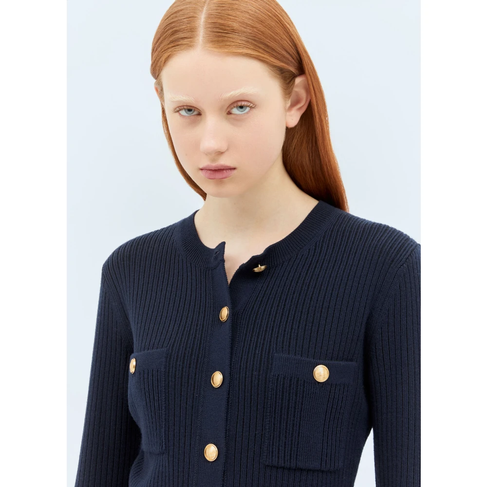 Chloé Wollen Vest met Riem Blue Dames