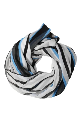 Randig Sidenscarf Nackvärmare