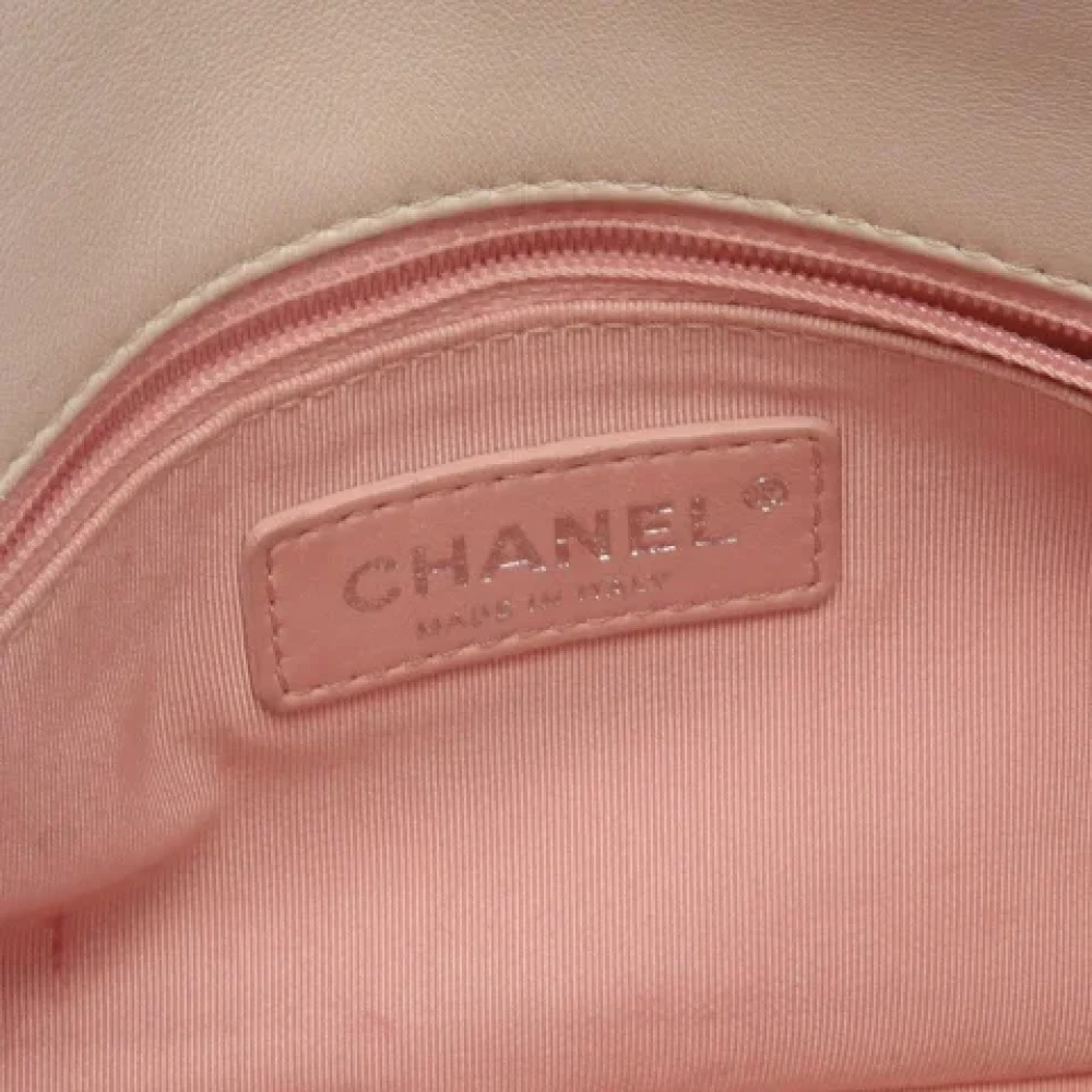 Chanel Vintage Pre-owned Leather chanel-bags Beige Dames