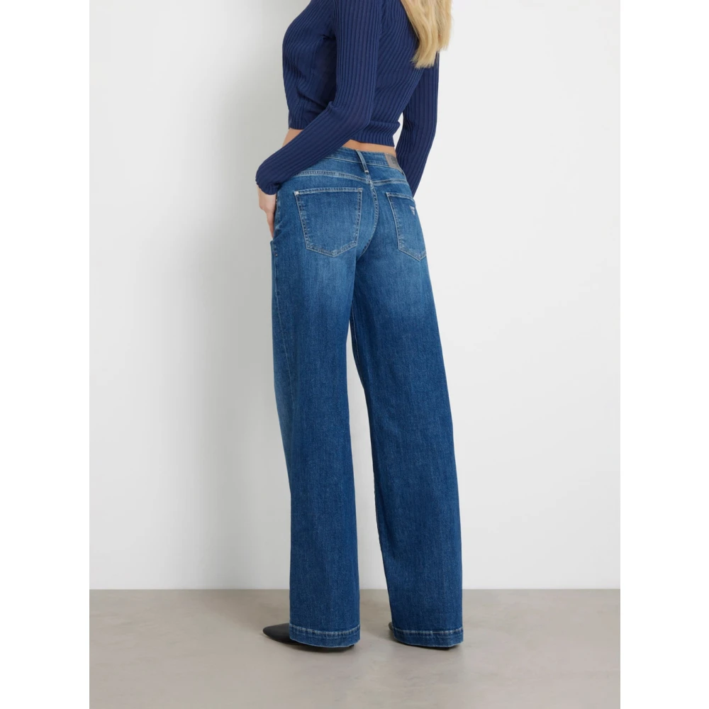 Guess Wijde Pijp Palazzo Jeans Blue Dames