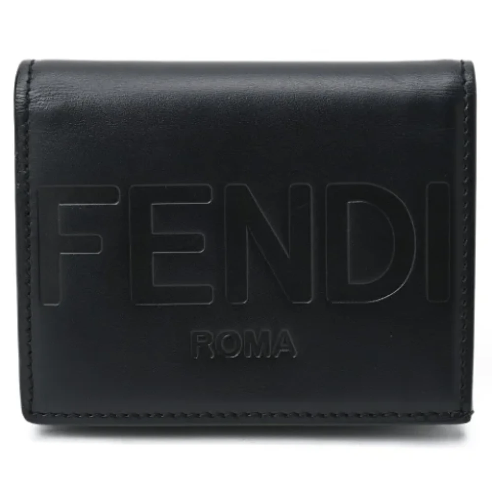 Fendi Vintage Pre-owned Leather wallets Black Dames