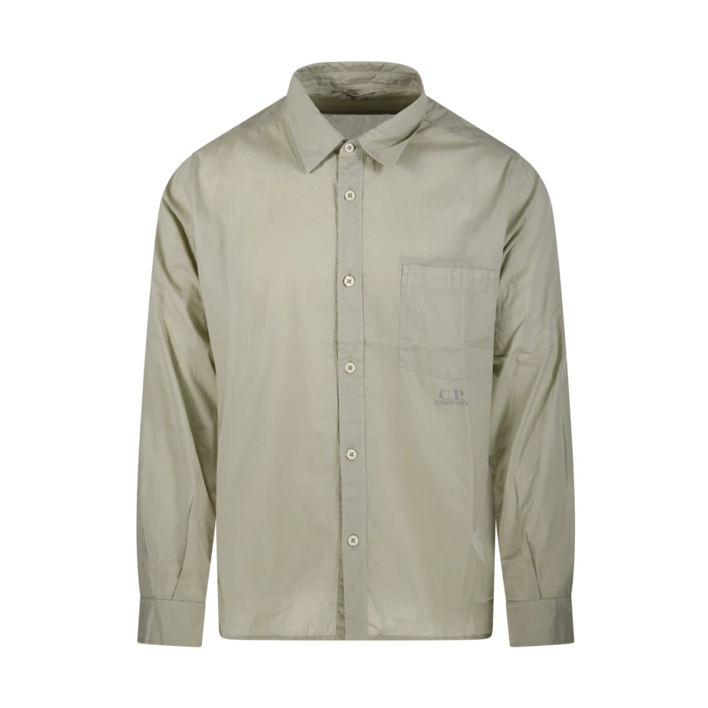 C.p. Company Men's Gray Casual Shirts, M, Shirt Long Sleeve